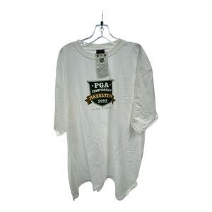 NWT Vintage White Golf Tee Shirt 2002 PGA Championship Hazeltine Minnesota XXL